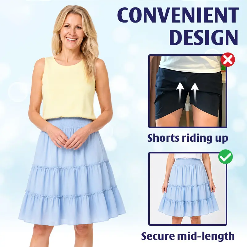 MiraSkort™ - High-Waisted Ruffle Skort with Hidden Shorts & Pockets (Copy)