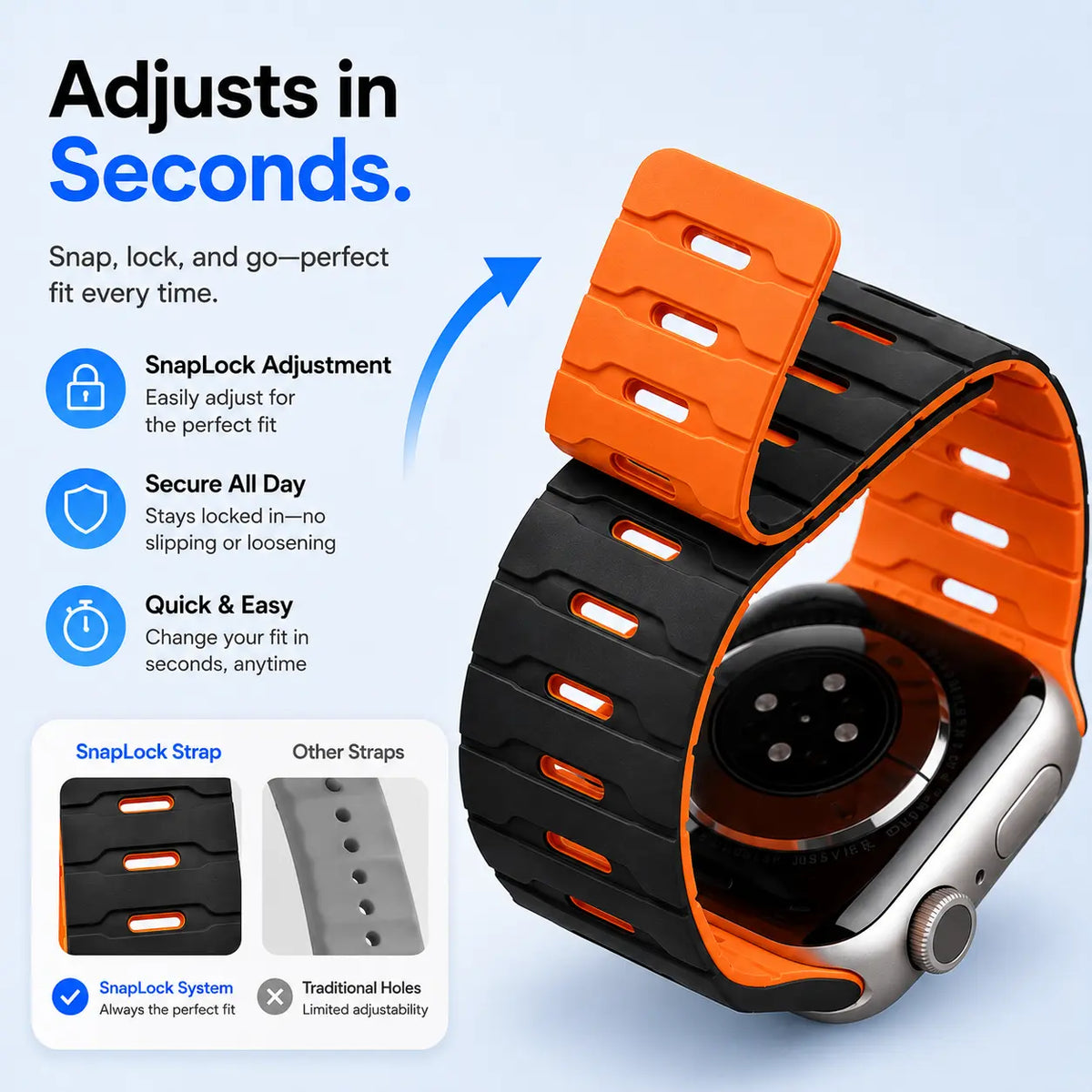 SnapLock Secure Magnetic Apple Watch Band